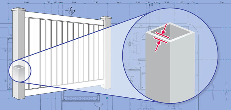 Vinyl fence post thickness tampa